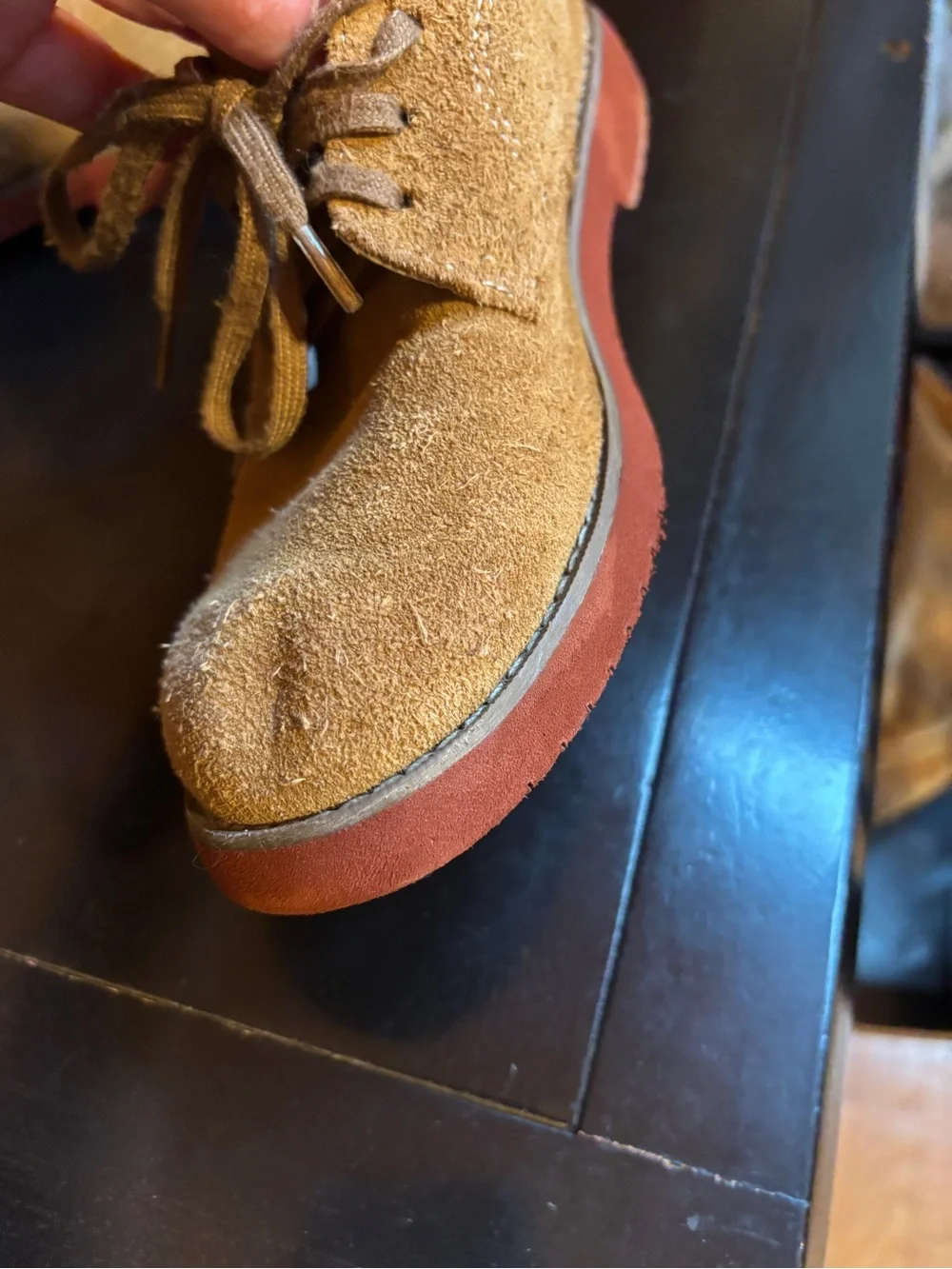Sperry Kids Suede Lace-Up Shoes in Tan